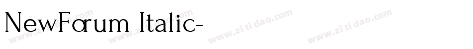 NewForum Italic字体转换